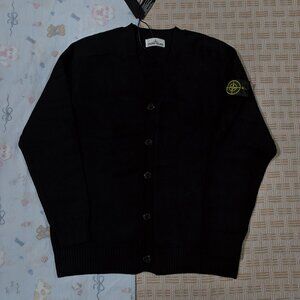 Stone Island Black Knit Cardigan
